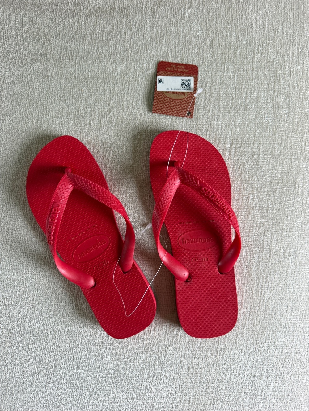 Havaianas Red Logo Flip Flops